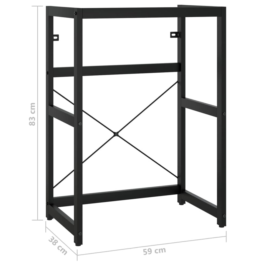 Wastafelframe Ijzer 59 x 38 x 83 cm Zwart