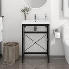 Washbasin frame 59x38x83 cm iron black