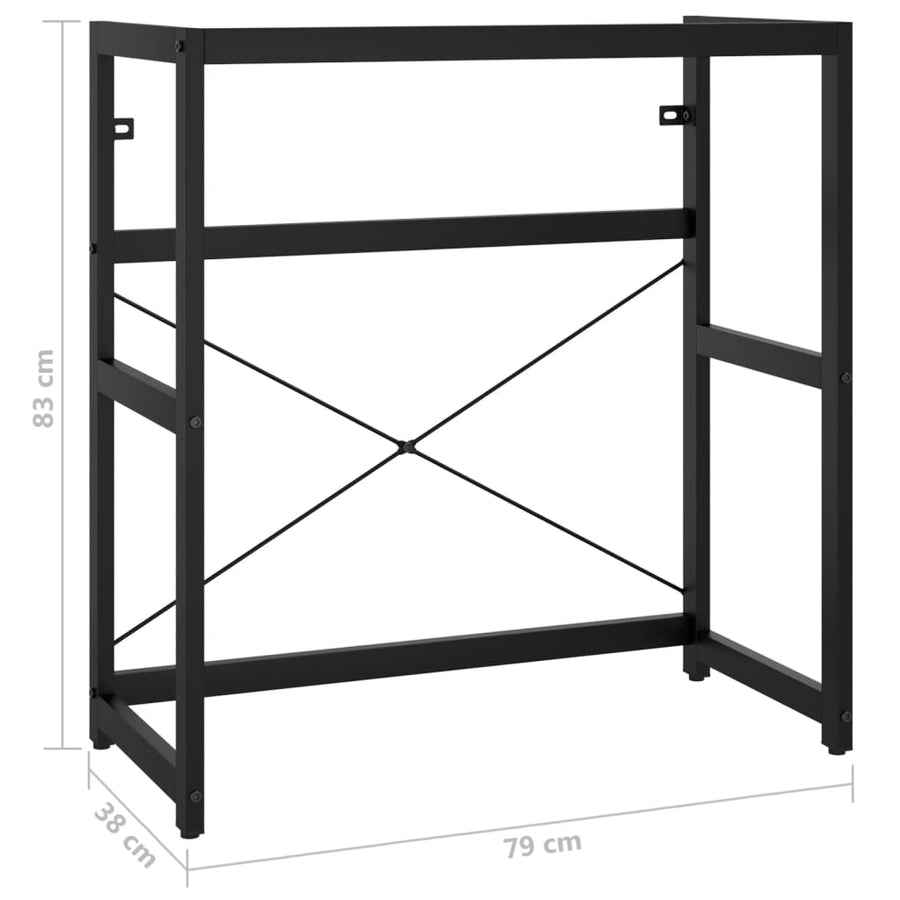 Wastafelframe Ijzer 79 x 38 x 83 cm Zwart
