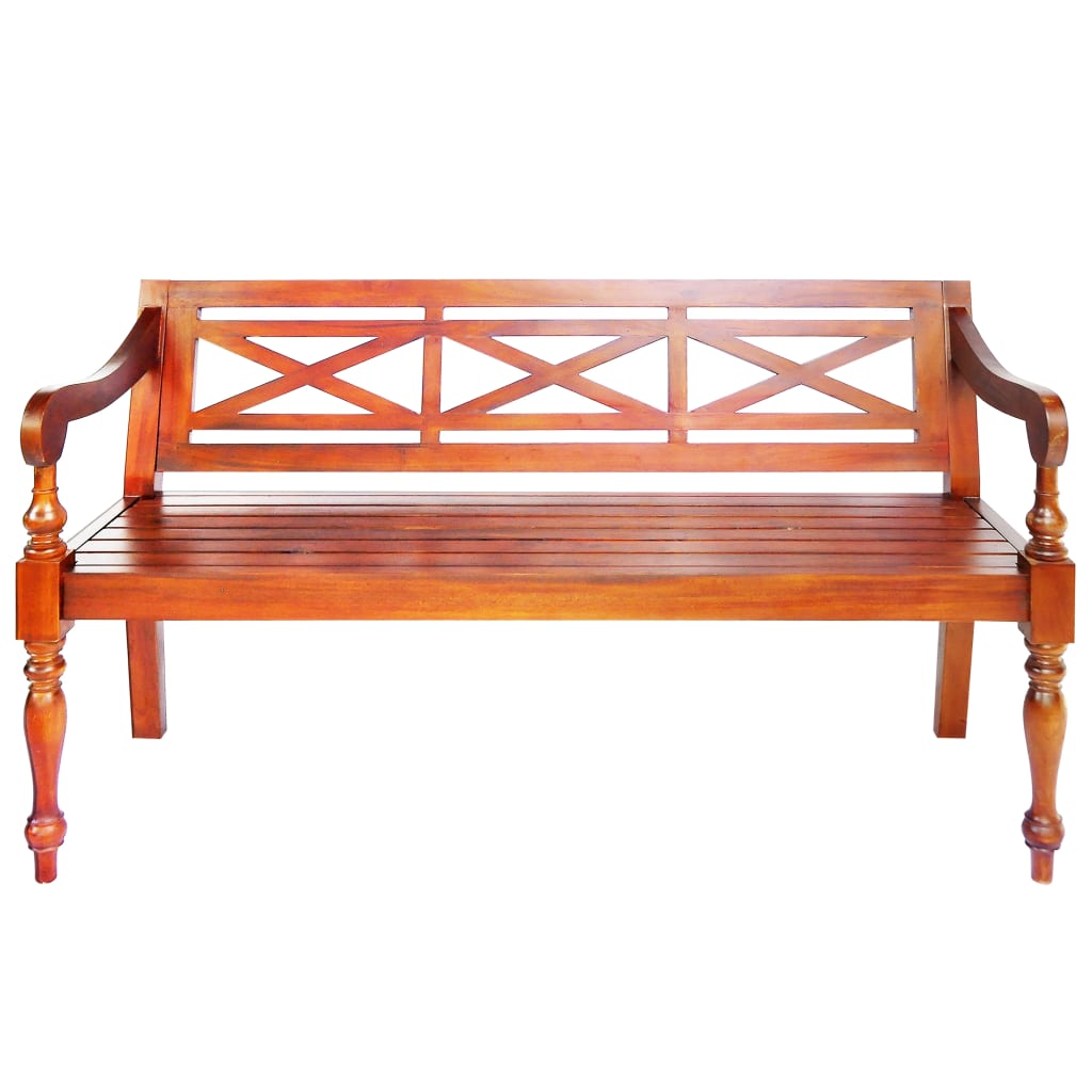 Bank Batavia Massief Mahoniehout 123 cm Donkerbruin