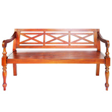 Bank Batavia Massief Mahoniehout 123 cm Donkerbruin