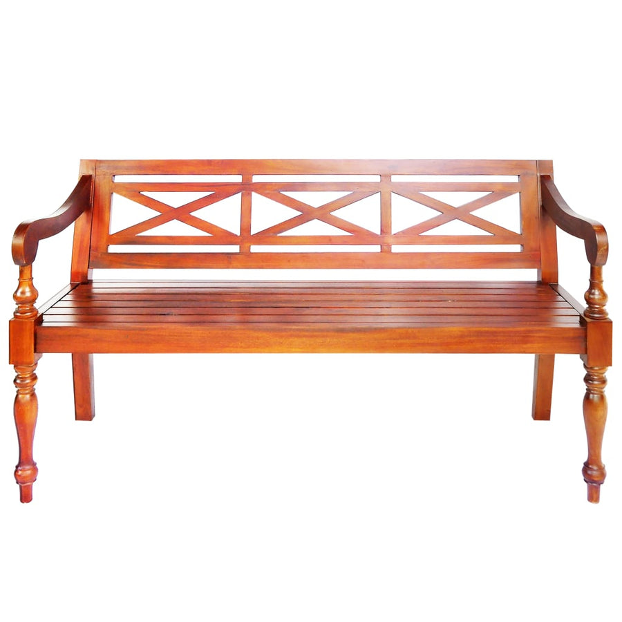 Bank Batavia Massief Mahoniehout 123 cm Donkerbruin
