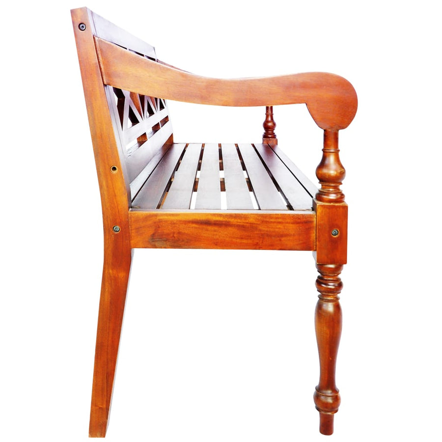 Bank Batavia Massief Mahoniehout 123 cm Donkerbruin