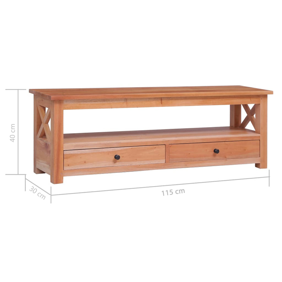 Tv-Meubel Massief Mahoniehout 115 x 30 x 40 cm Naturel