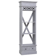 Hoge Kast Massief Mahoniehout 60 x 30 x 175 cm Grijs