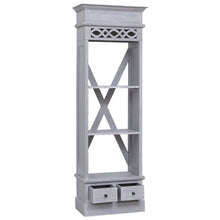 Hoge Kast Massief Mahoniehout 60 x 30 x 175 cm Grijs