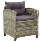 Garden chair with cushions poly rattan grey