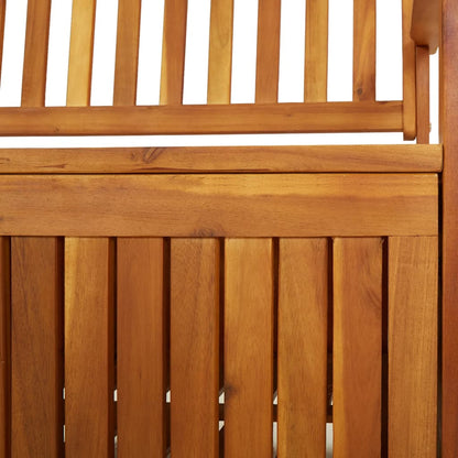 Opbergbankje Met Kussen 48 Cm Massief Acaciahout 148 x 62 x 84 cm Bruin