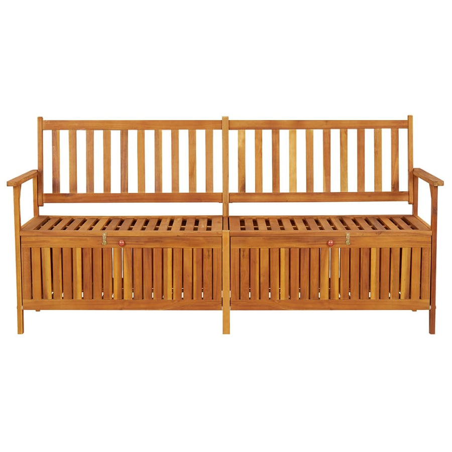 Opbergbankje Met Kussen 70 Cm Massief Acaciahout 170 x 63 x 84 cm Bruin
