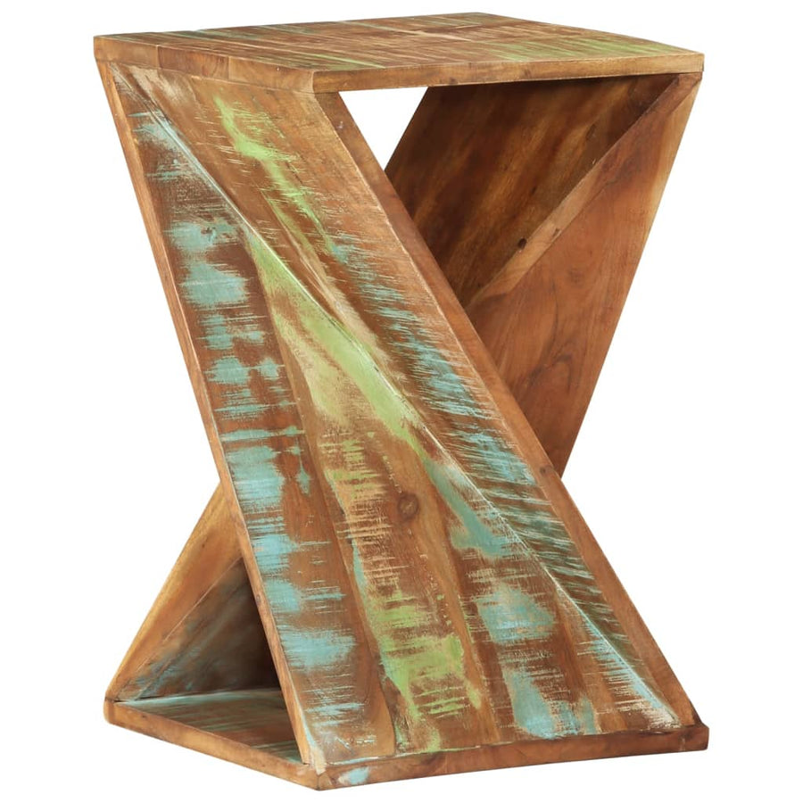 Bijzettafel 35X35X55 Cm massief gerecycled hout