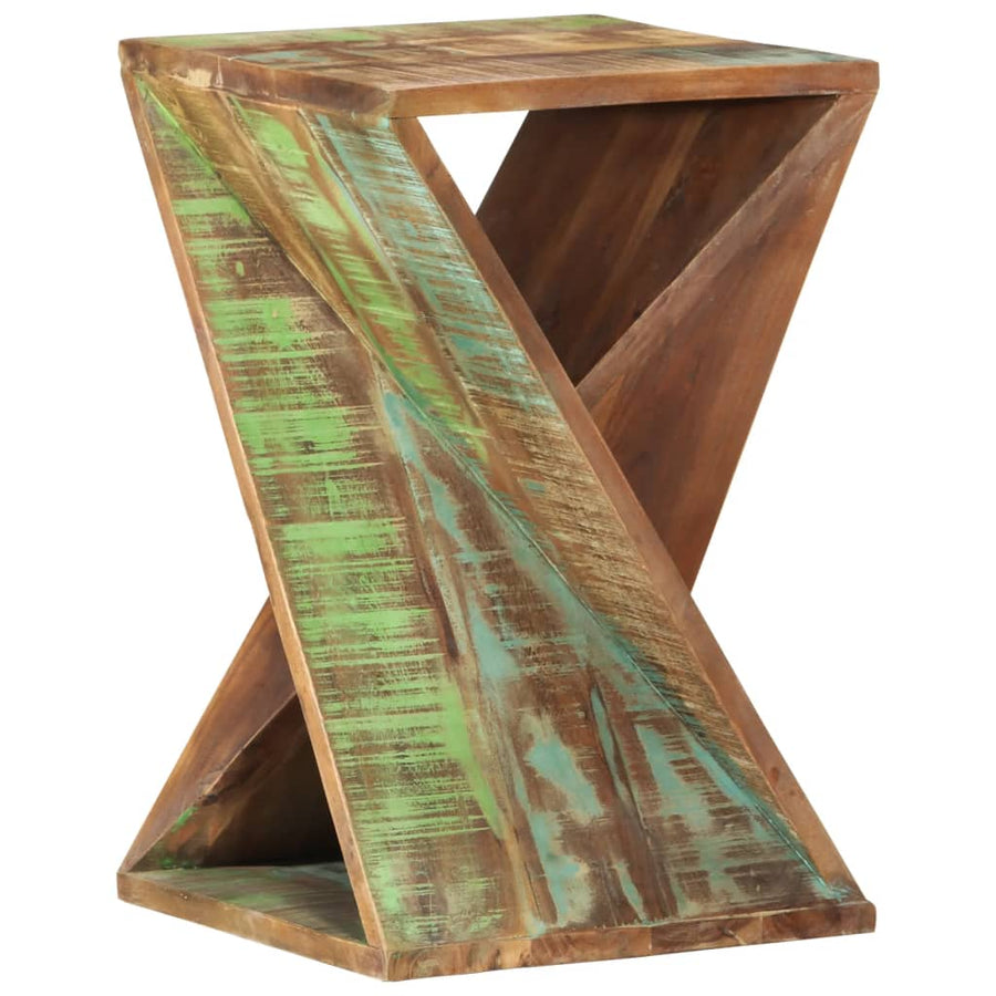 Bijzettafel 35X35X55 Cm massief gerecycled hout