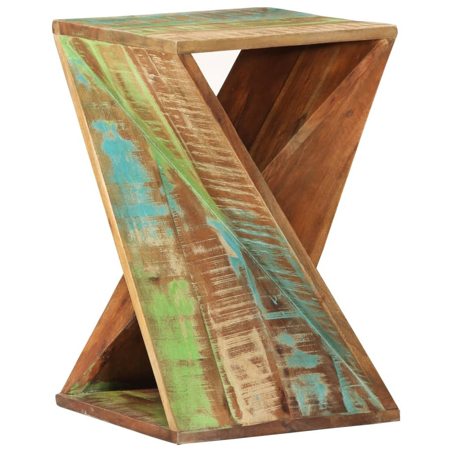 Bijzettafel 35X35X55 Cm massief gerecycled hout