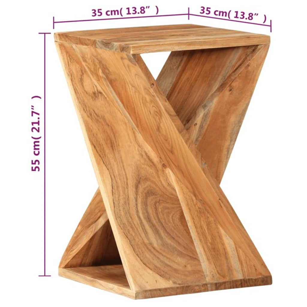 Bijzettafel 35X35X55 Cm Massief acaciahout