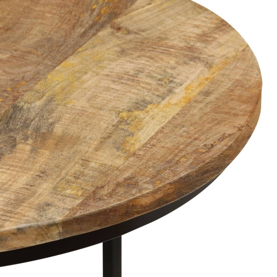 -Delige Tafeltjesset Ruw Mangohout 2 Ø 40 x 34 cm massief mangohout