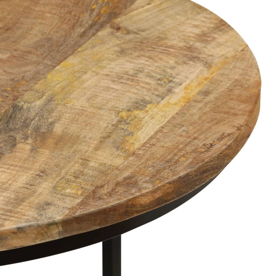 -Delige Tafeltjesset Ruw Mangohout 3 Ø 40 x 34 cm massief mangohout