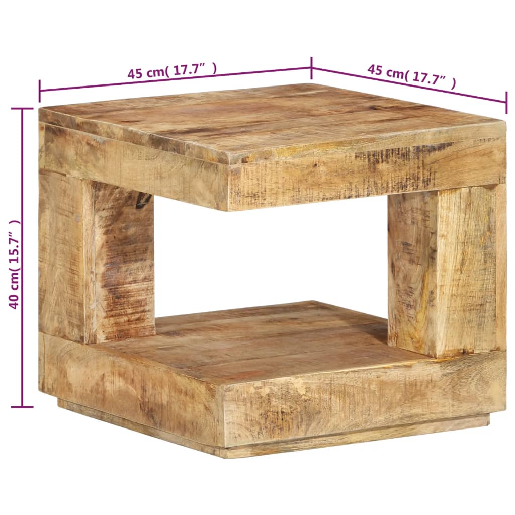 Salontafel 45X45X40 Cm massief mangohout