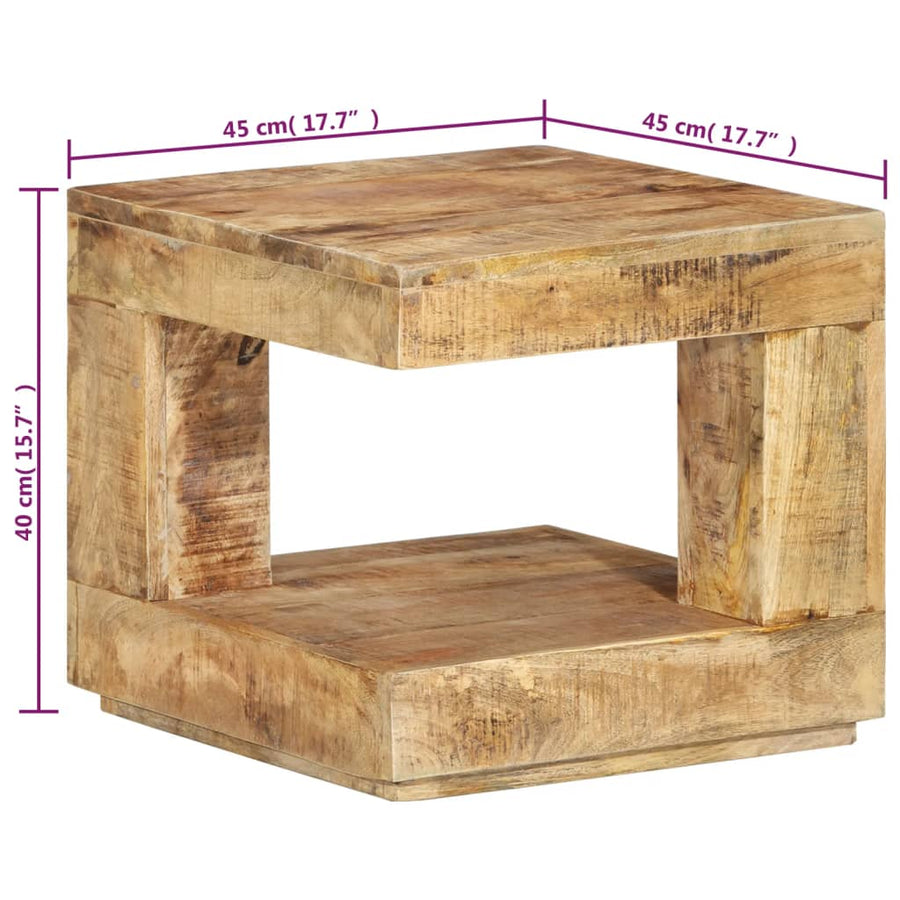 Salontafel 45X45X40 Cm massief mangohout