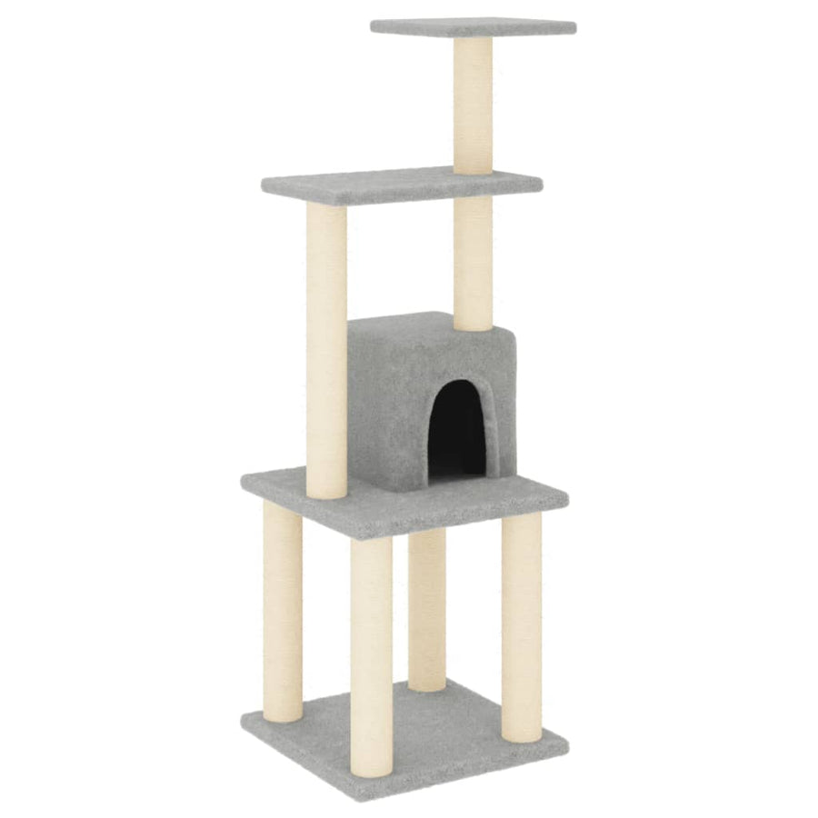 Kattenkrabpaal Met Sisal Krabpalen 105 Cm Lichtgrijs