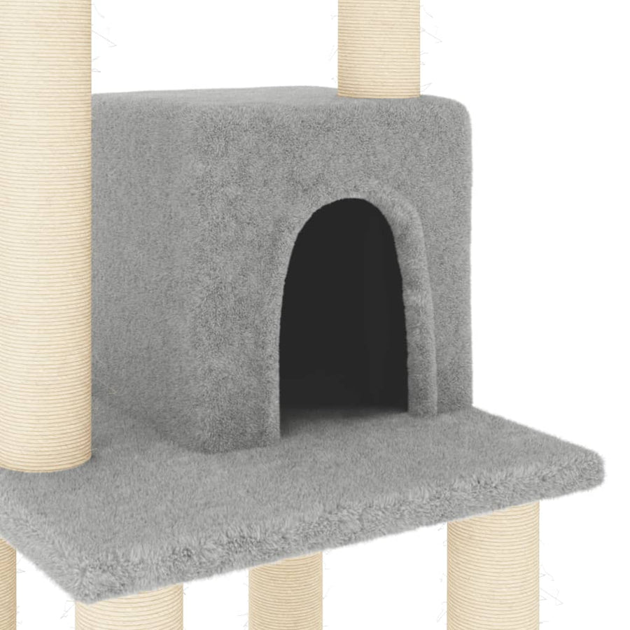 Kattenkrabpaal Met Sisal Krabpalen 105 Cm Lichtgrijs