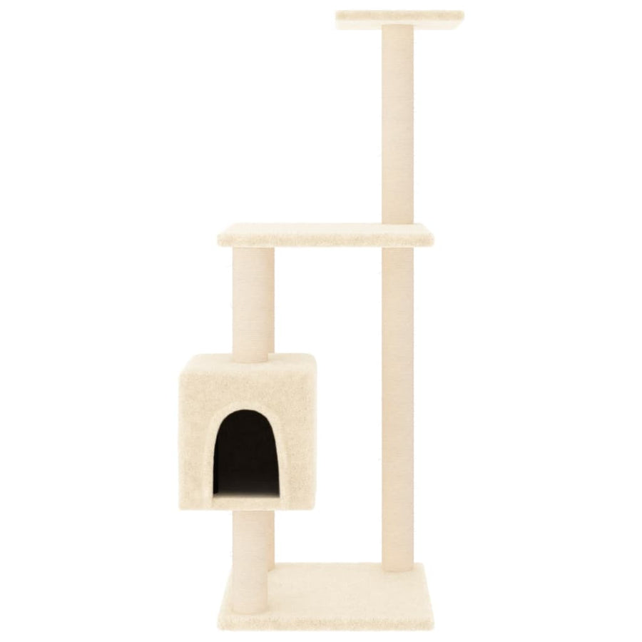 Kattenkrabpaal Met Sisal Krabpalen 104 Cm Crèmekleurig