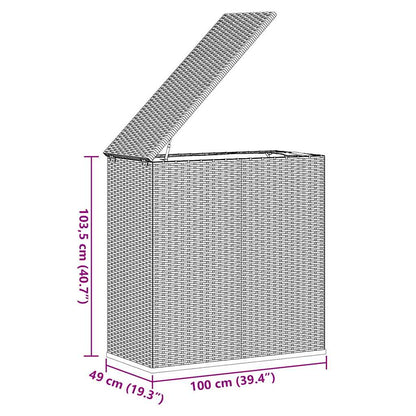 Tuinbox 100X49X103,5 Cm Polyetheen Rattan 100 x 49 x 103.5 cm