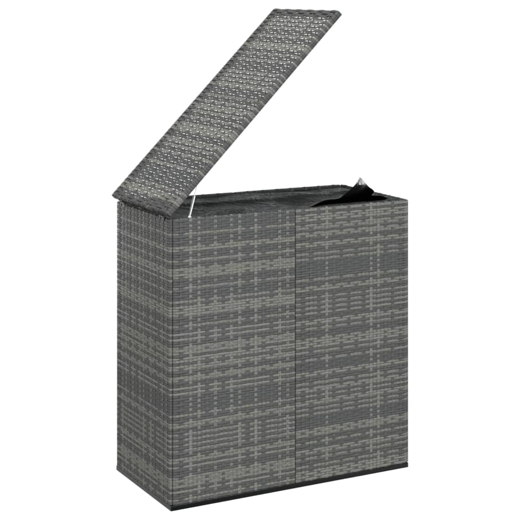 Tuinbox 100X49X103,5 Cm Polyetheen Rattan 100 x 49 x 103.5 cm Grijs