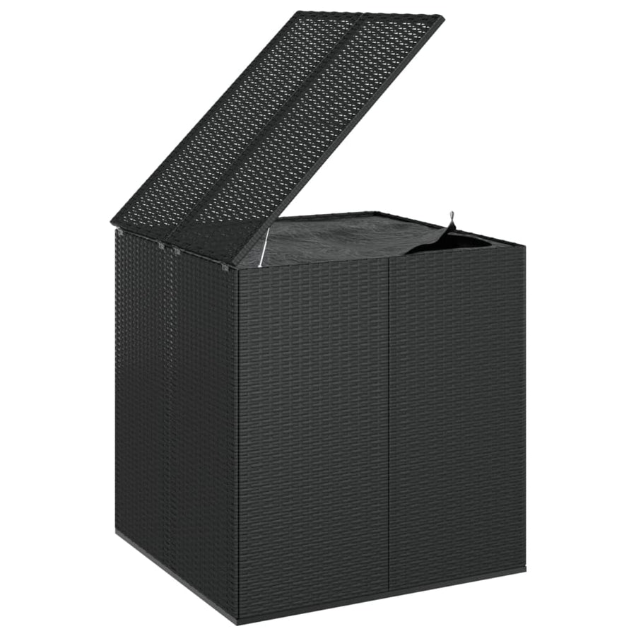 Tuinbox 100X97,5X104 Cm Polyetheen Rattan 100 x 97.5 x 104 cm Zwart