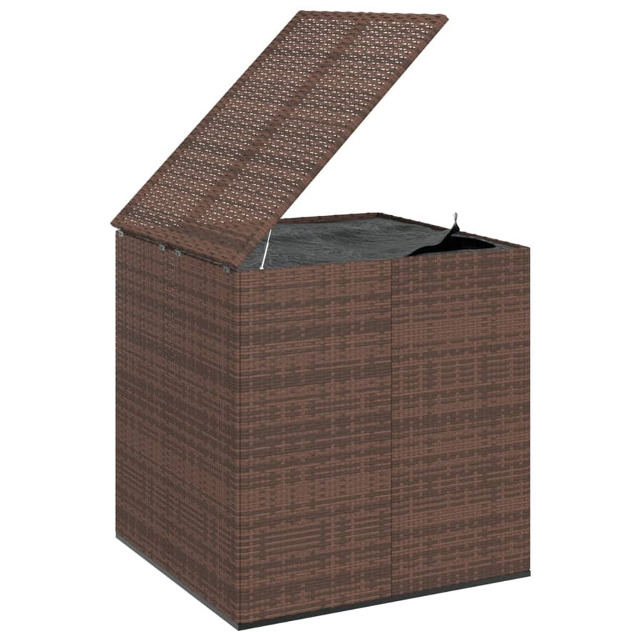 Tuinbox 100X97,5X104 Cm Polyetheen Rattan 100 x 97.5 x 104 cm Bruin