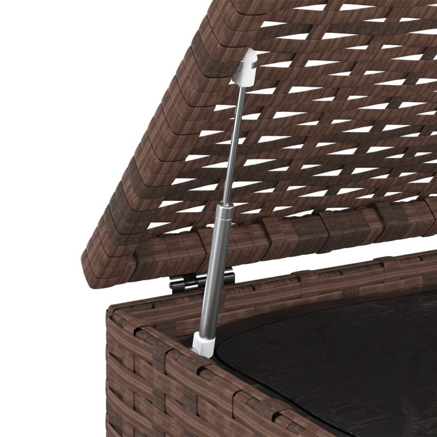 Tuinbox 100X97,5X104 Cm Polyetheen Rattan 100 x 97.5 x 104 cm Bruin