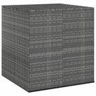 Garden storage box 100x97.5x104 cm polyethylene rattan grey