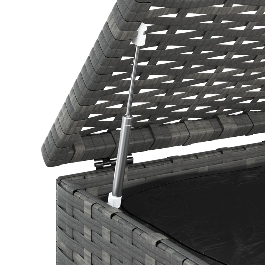Tuinbox 100X97,5X104 Cm Polyetheen Rattan 100 x 97.5 x 104 cm Grijs