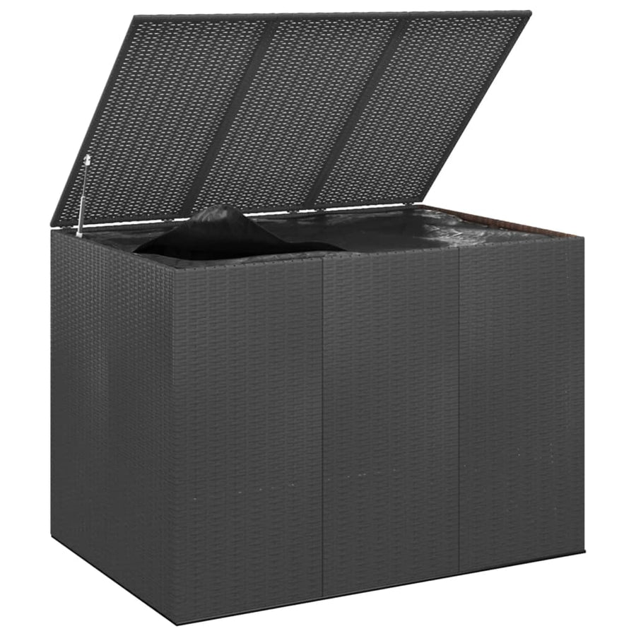 Tuinbox Polyetheen Rattan 145 x 100 x 103 cm Zwart