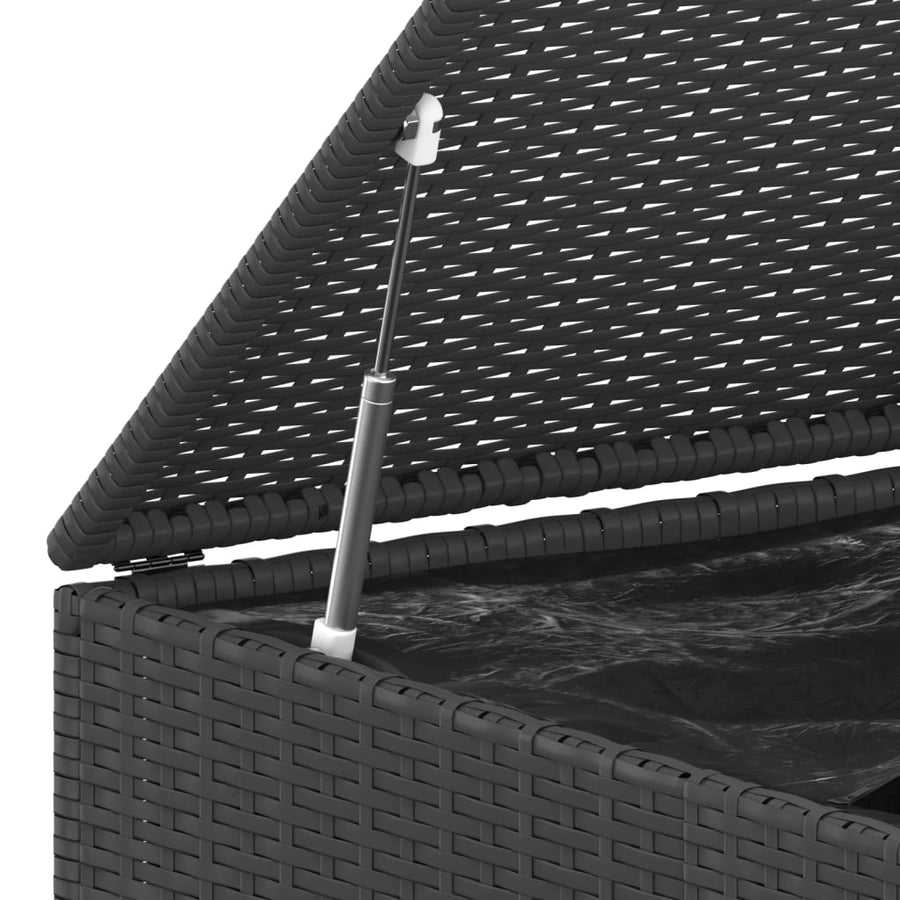 Tuinbox Polyetheen Rattan 145 x 100 x 103 cm Zwart