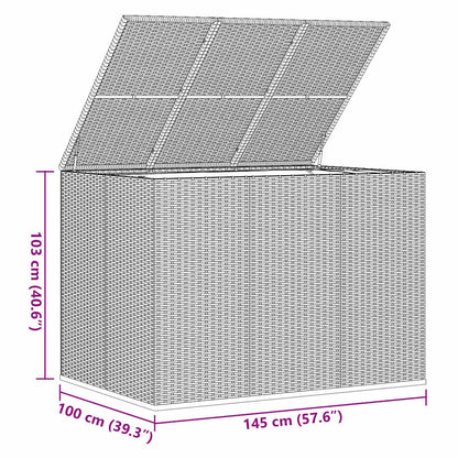 Tuinbox Polyetheen Rattan 145 x 100 x 103 cm