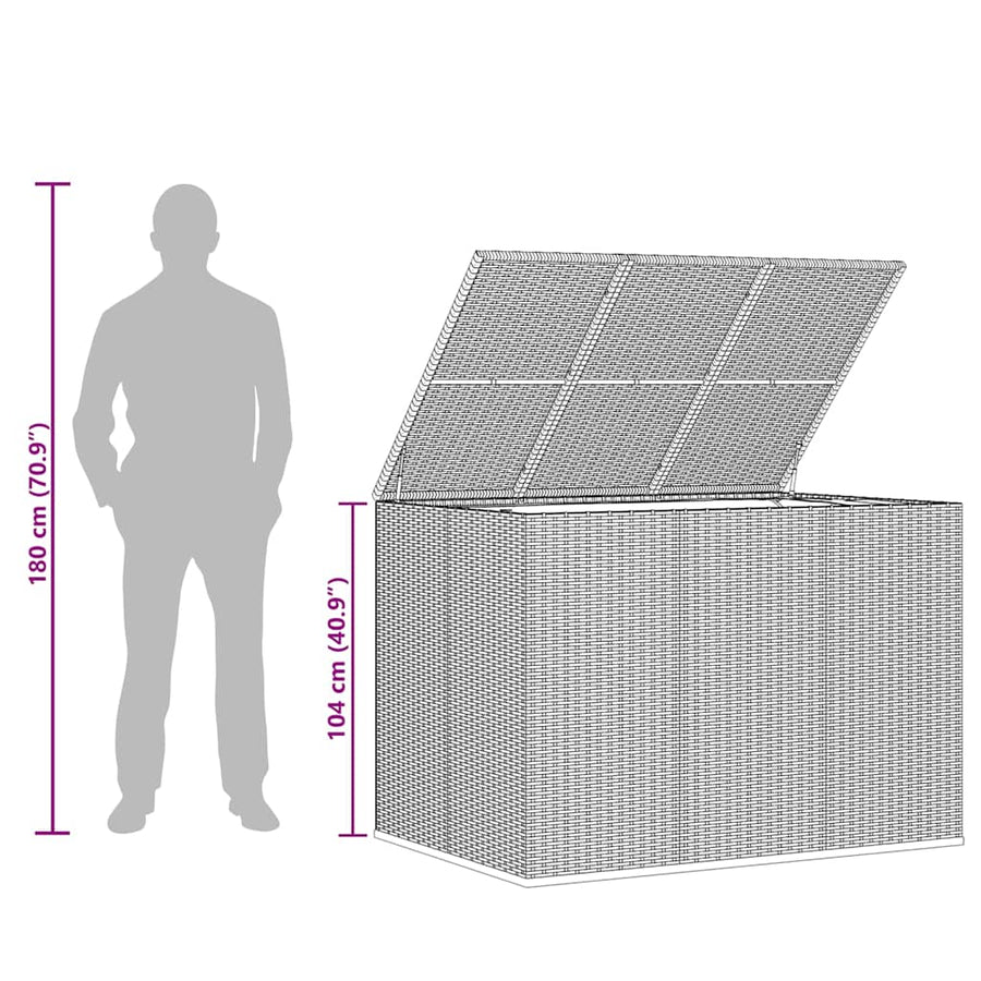 Tuinbox Polyetheen Rattan 145 x 100 x 103 cm