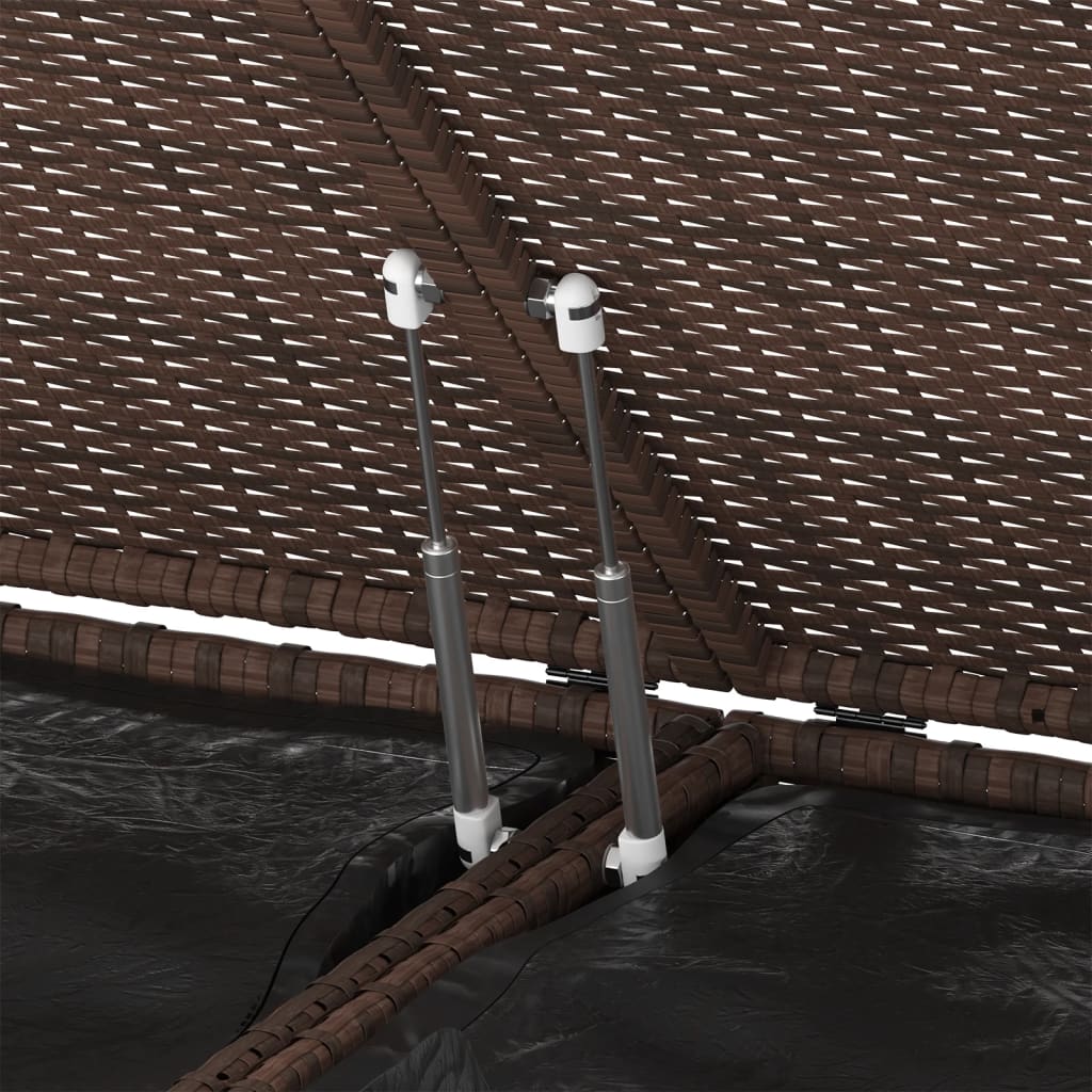 Tuinbox 291X100,5X104 Cm Polyetheen Rattan 291 x 100.5 x 104 cm Bruin