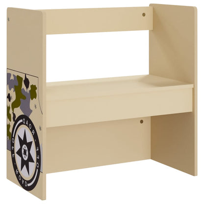 3-Delige Kindertafel- En Stoelenset Off-Road-Auto-Ontwerp Mdf Beige