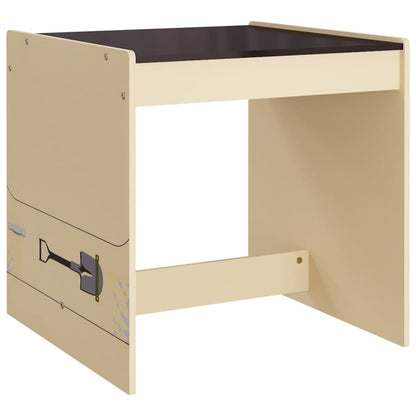 3-Delige Kindertafel- En Stoelenset Off-Road-Auto-Ontwerp Mdf Beige