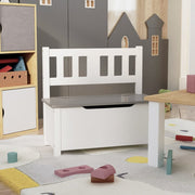Kinderopbergbankje 60x30x55 cm MDF wit grijs