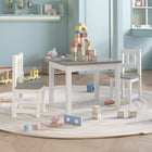 Kindertafel en stoelenset 3-delig MDF wit grijs 60x50x48 cm