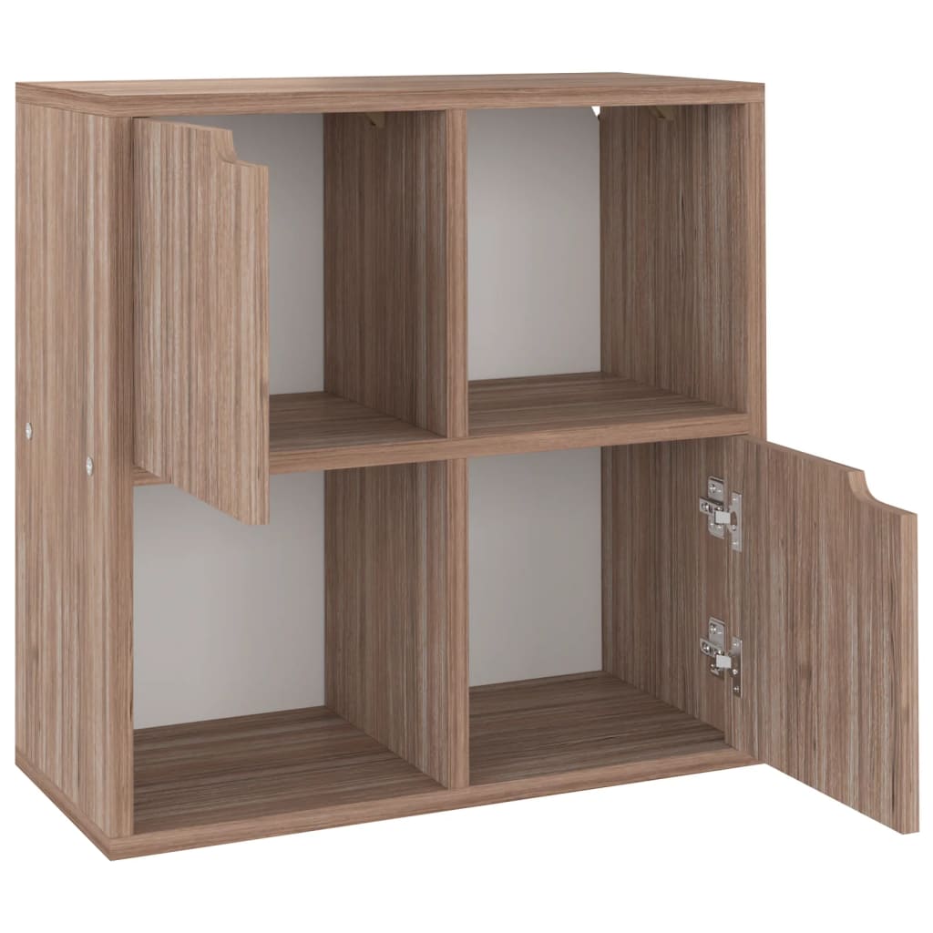 Boekenkast 60X27,5X59,5 Cm Bewerkt Hout Grijs Sonoma Eikenkleur