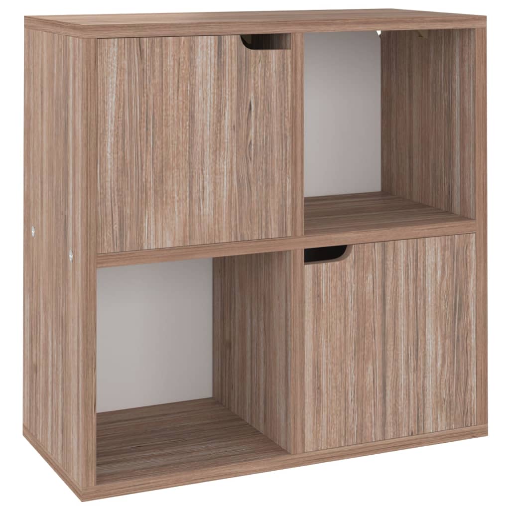 Boekenkast 60X27,5X59,5 Cm Bewerkt Hout Grijs Sonoma Eikenkleur