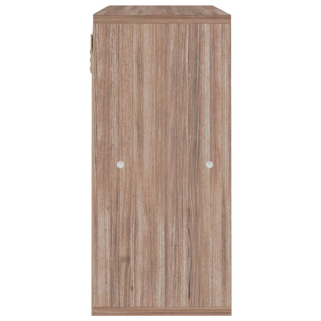 Boekenkast 60X27,5X59,5 Cm Bewerkt Hout Grijs Sonoma Eikenkleur