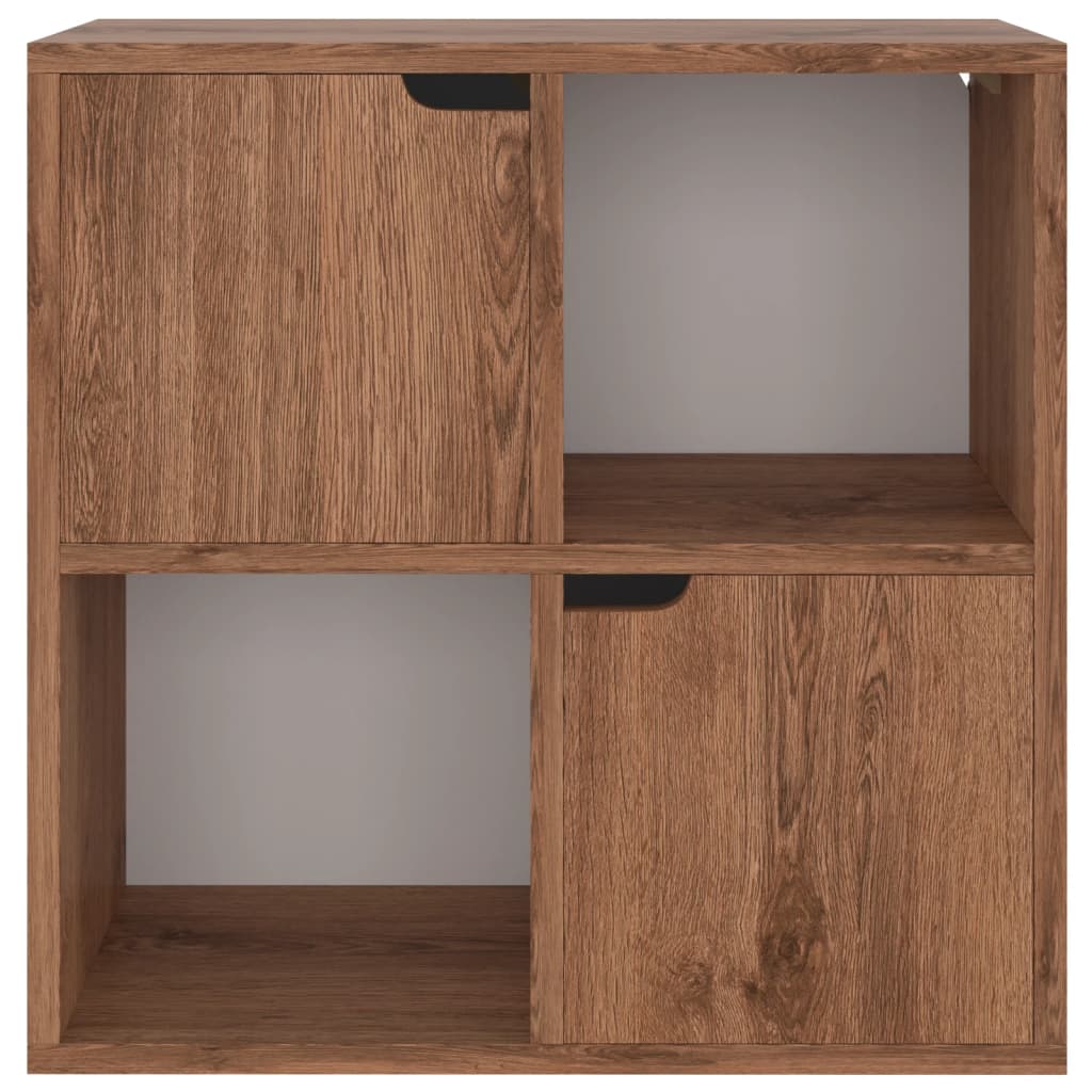 Boekenkast 60X27,5X59,5 Cm Bewerkt Hout Ig bruin eikenkleur