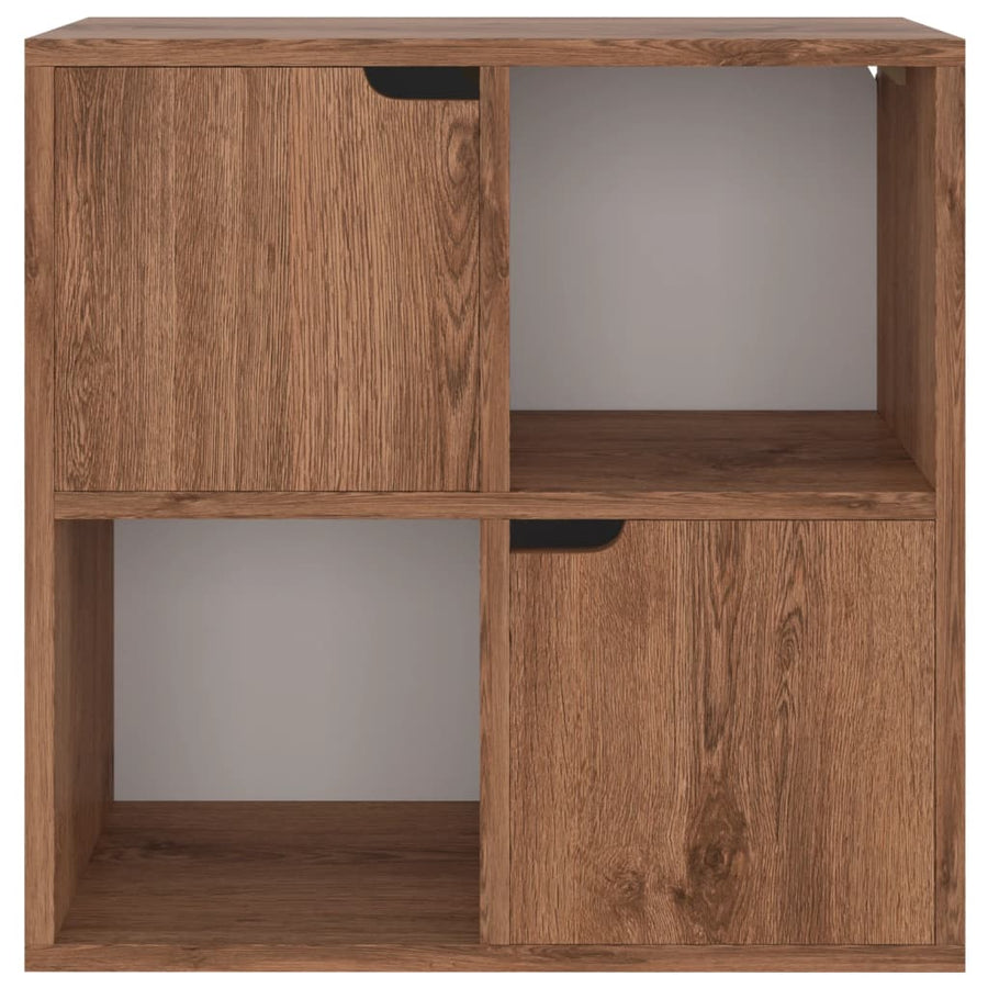 Boekenkast 60X27,5X59,5 Cm Bewerkt Hout Ig bruin eikenkleur