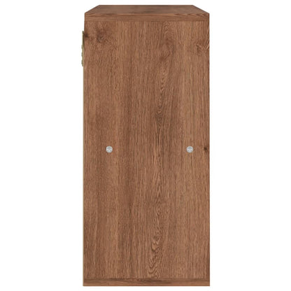 Boekenkast 60X27,5X59,5 Cm Bewerkt Hout Ig bruin eikenkleur