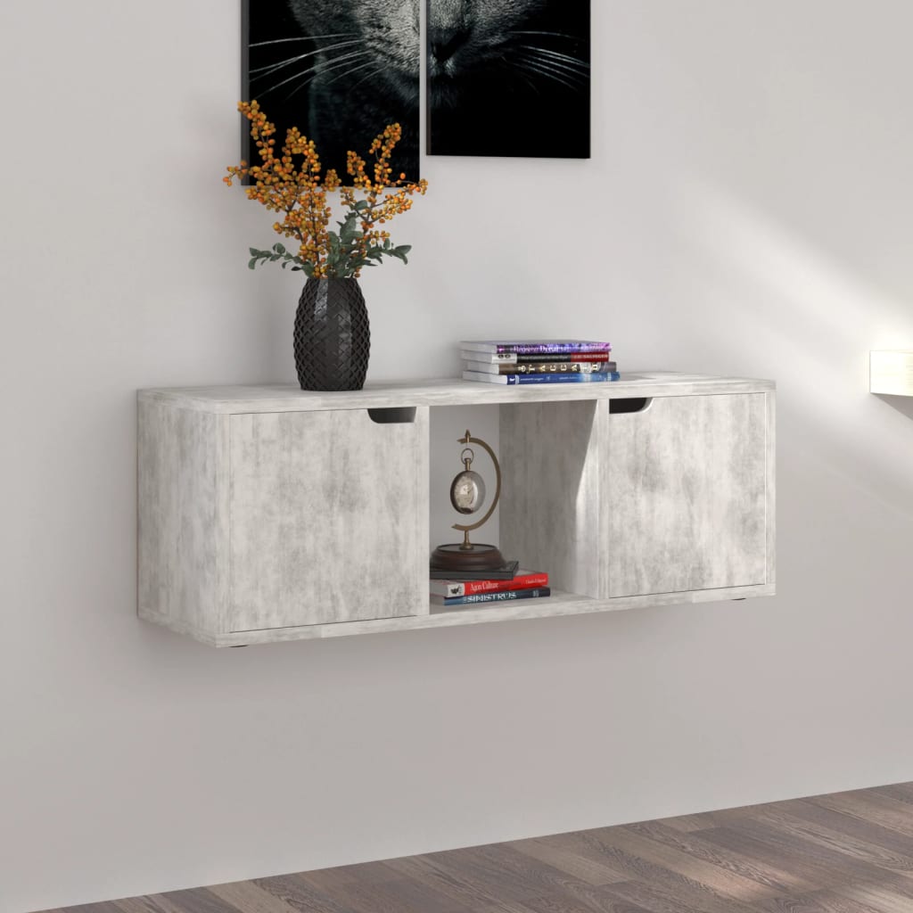Tv-Meubel 88,5X27,5X30,5 Cm Spaanplaat Betongrijs Betonkleurig