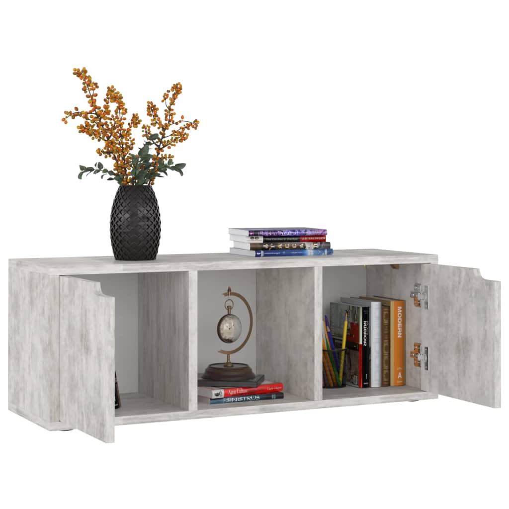Tv-Meubel 88,5X27,5X30,5 Cm Spaanplaat Betongrijs Betonkleurig