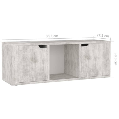 Tv-Meubel 88,5X27,5X30,5 Cm Spaanplaat Betongrijs Betonkleurig