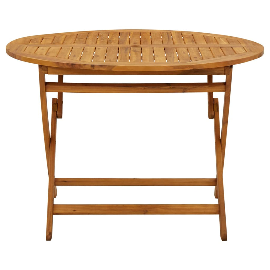 Tuintafel inklapbaar 110 cm massief acaciahout Ø 110 x 75 cm